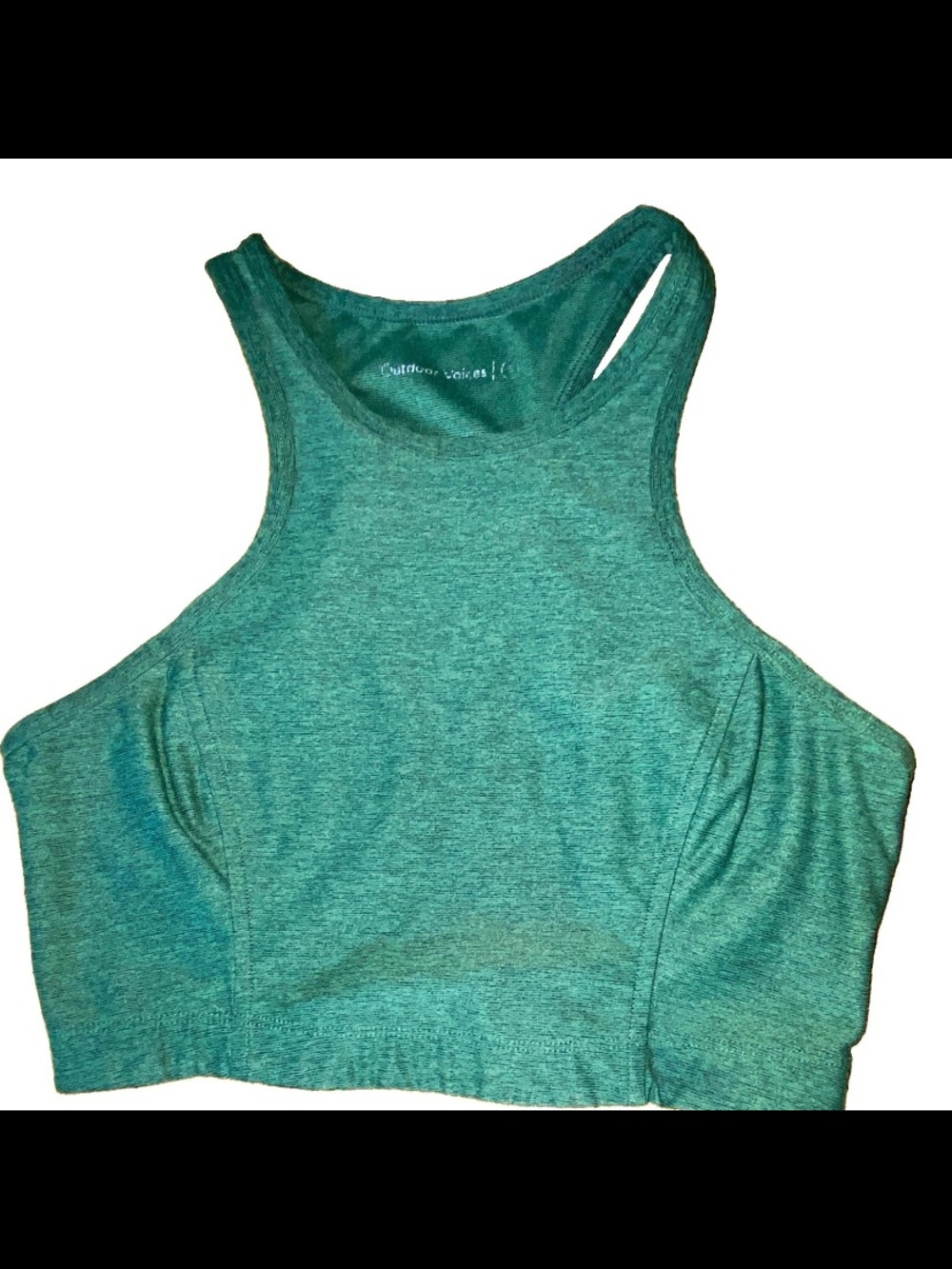 Outdoor Voices Forest Green Racerback Crop Top Sports Bra